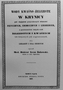 Wody kwaśno-żeleziste w Krynicy pod względem przyrodzonych własności [REPRINT oryg.wyd. z 1857 roku]